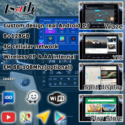 Видеоинтерфейс Android 13 для Toyota Land Cruiser LC200 GXR с задним видом WiFi carplay android auto