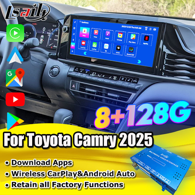 Android 13 Мультимедийный видеоинтерфейс для Toyota Camry 2025 Sienna RAV-4 OEM Retrofit Инфоразвлекательный модуль включает в себя YouTube, NetFlix, Google Play