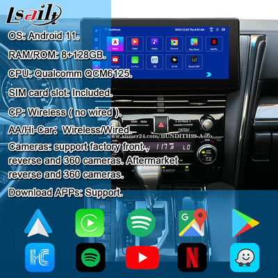 Android 13 Lexus Video Interface OEM Обновление экрана для LM350 LM500H NX RX ES Retrofit Kits Включает YouTube, NetFlix, беспроводной CarPlay