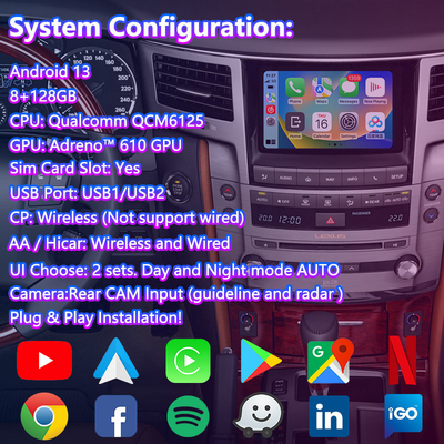 Мультимедийный видеоинтерфейс Android Lsailt для Lexus LX 570 LX570 2012-2015 годов