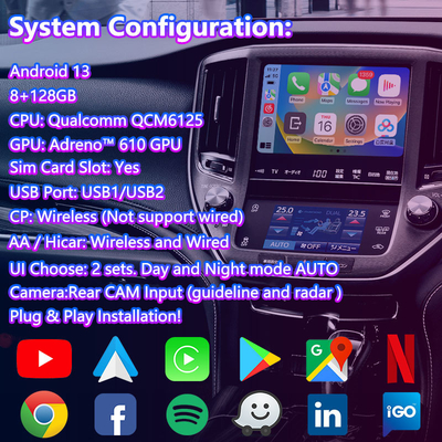 Lsailt Android Мультимедийный видеоинтерфейс для 2012-2018 Toyota Crown S210 AWS210 GRS210 GWS214 Majesta Athlete