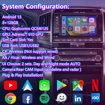 Lsailt Android Мультимедийный видеоинтерфейс для Toyota Land Cruiser LC200 V8 LC 200 2012-2015