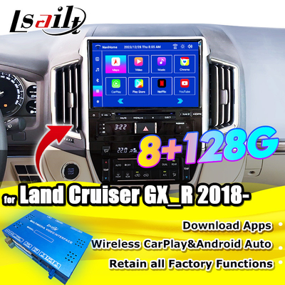 Мультимедийный интерфейс Android для Land Cruiser GX_R 2018-2021 LC200 беспроводной Apple CarPlay&Android Auto Retrofit обновление