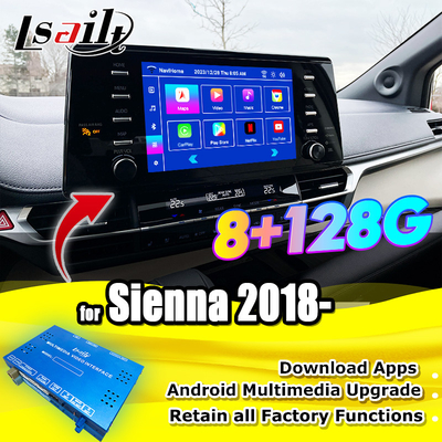 Интеграция OEM и модернизация Android интерфейс для Toyota Sienna 2018-2021 Camry, RAV-4 Встроенная мультимедийная поддержка YouTube, NetFlix, 360-градусная камера