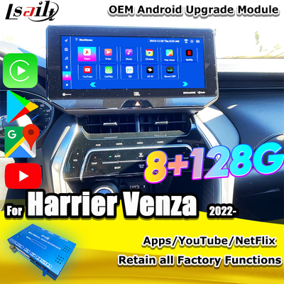 Lsailt OEM Android Модуль обновления для Harrier Venza Toyota 2022-12.3 дюймов Android Мультимедийный интерфейс с YouTube, NetFlix