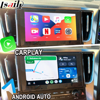Беспроводный модуль обновления Apple CarPlay / Android для Alphard 30 Series Vellfire Toyota поддерживает FM радио, A / C, зеркало, камеры