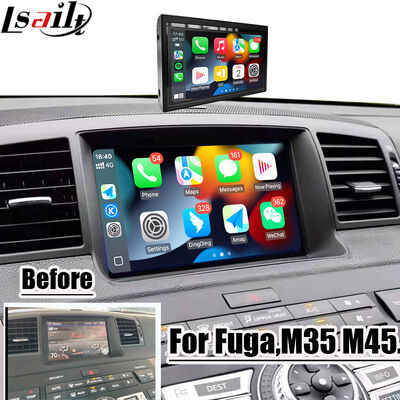 8-дюймовый экран CarPlay Lsailt для Nissan Fuga (Y50) Infiniti 350GT 2005-2008 Android Auto, Mirroring, HD Touch DisPlay
