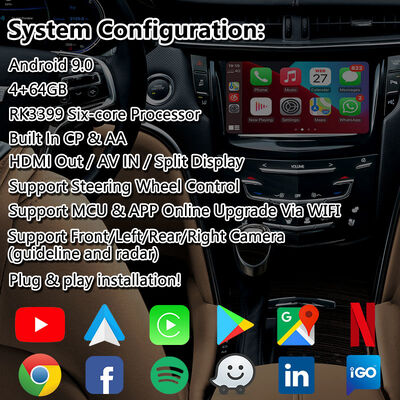 Lsailt Android Carplay Мультимедийный Видеоинтерфейс для системы Cadillac XTS CUE 2013-2019