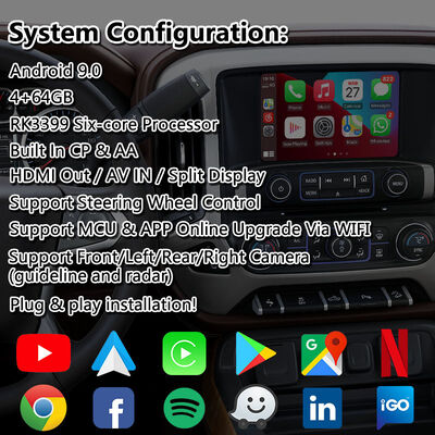 Chevrolet Silverado Android Carplay мультимедийный интерфейс с беспроводным Android Auto