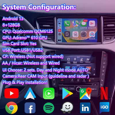 Lsailt Android Carplay Мультимедийный видеоинтерфейс для 2018-2022 Infiniti QX50