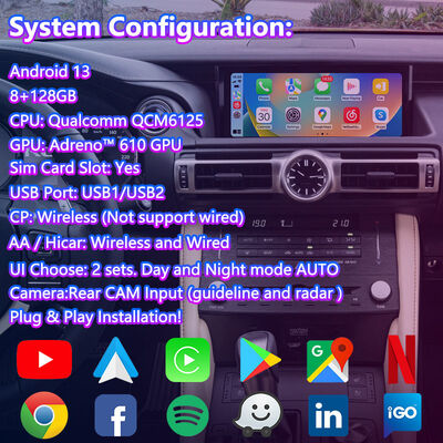 Видеоинтерфейс Lsailt Android CarPlay для Lexus RC 350 RC300 RCF RC300h RC350 (2018-настоящее время)