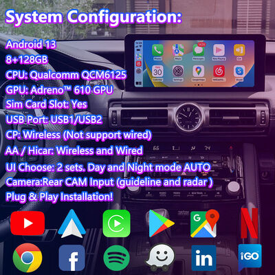 Видеоинтерфейс Lsailt Android CarPlay для Lexus IS 500 IS300 IS350 IS300h IS500 (2020-настоящее время)