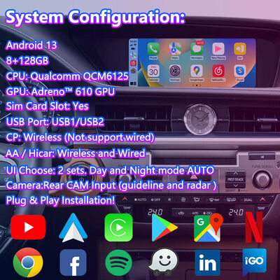 Lsailt Android навигационный мультимедийный экран для 2012-2018 Lexus ES 300h ES250 ES350 ES300H