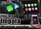 Multi экран взаимодействующий показывает интерфейс Carplay на Chevrolet Impala 2014-2019