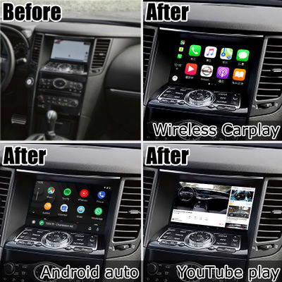 Поддержка интерфейса Android 13 Navigation Car Video Waze / Youtube для Infiniti QX70 / FX50 FX35 FX37