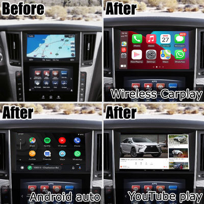 Интерфейс GPS carplay, 8+128GB интерфейс навигационной коробки Android 11 для Infiniti Q50 / Q60