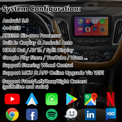 Мультимедийный интерфейс Chevrolet Malibu с Android Auto и беспроводным CarPlay
