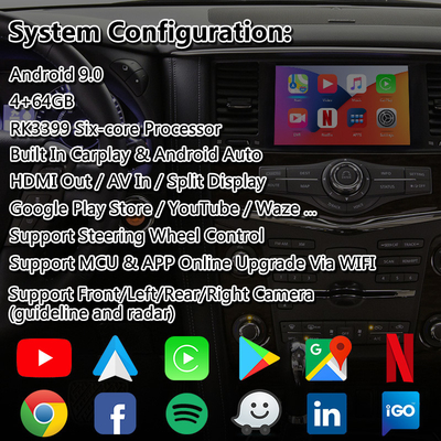 Lsailt Android мультимедийный интерфейс для Nissan Patrol Y62 с беспроводным Carplay