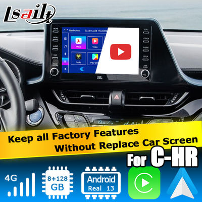 Мультимедийный интерфейс Toyota C-HR CHR Android 13 с Android Auto и CarPlay